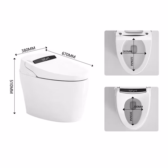 Modern Intelligent Ceramic Bathroom Smart Toilet with Waterproof Remote Control